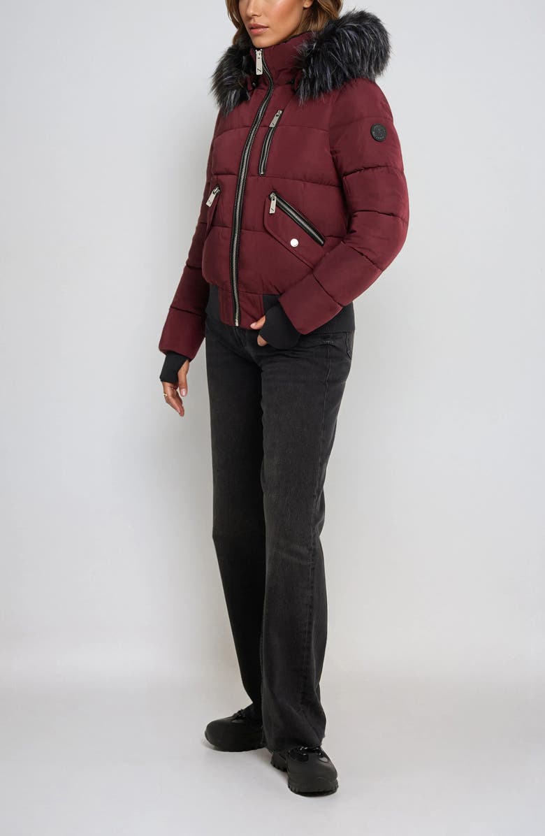 Noize Vic Heavyweight Bomber Jacket, Alternate, color, Mulberry