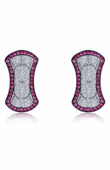 Lafonn Heritage Lab-Grown Ruby & Simulated Diamond Stud Earrings