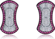 Lafonn Heritage Lab-Grown Ruby & Simulated Diamond Stud Earrings