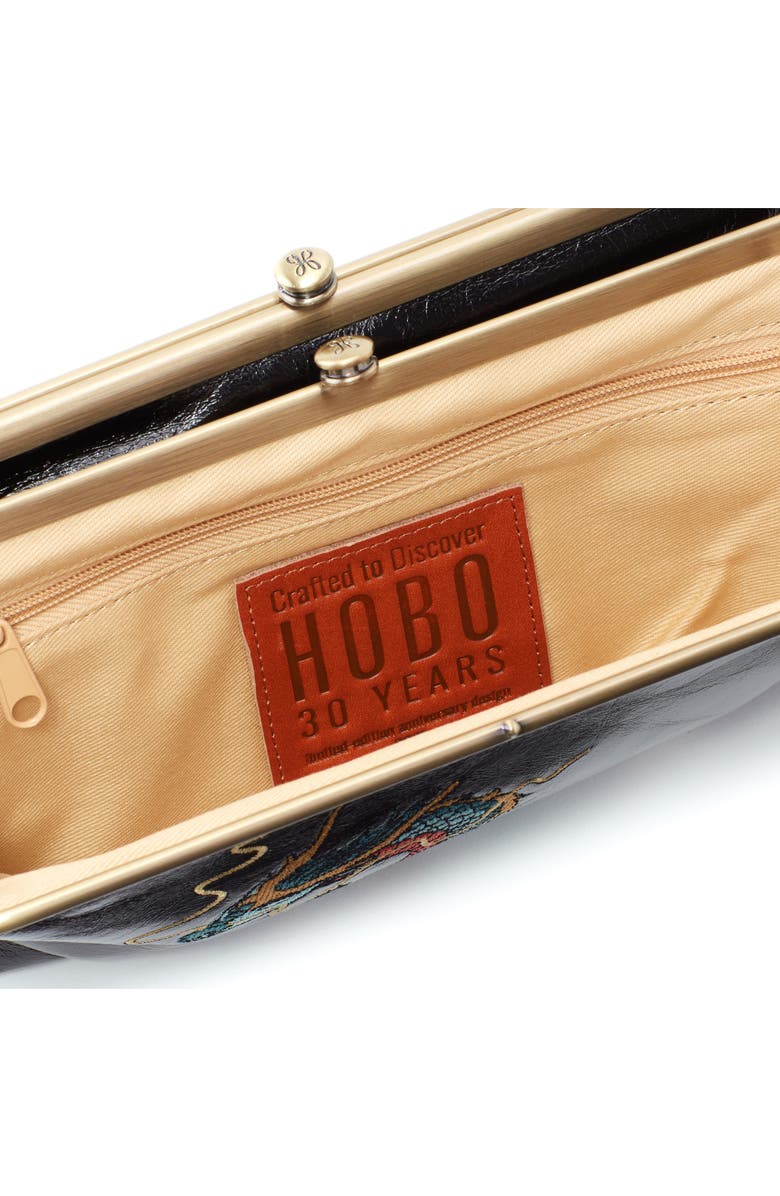 HOBO Leather Double Frame Clutch, Alternate, color,