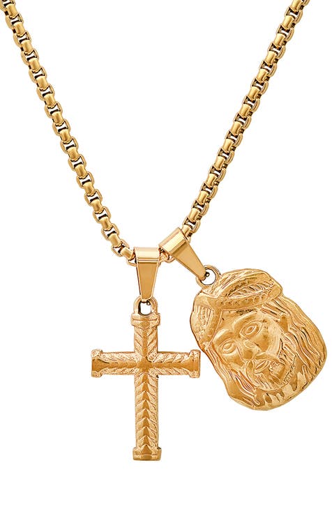 Men's Faith Cross Pendant Necklace