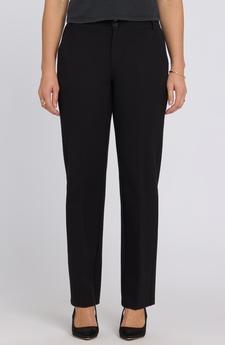 NYDJ Bella Sculpt-Her<sup>™</sup> Marilyn Straight Leg Pants, Main, color, Black