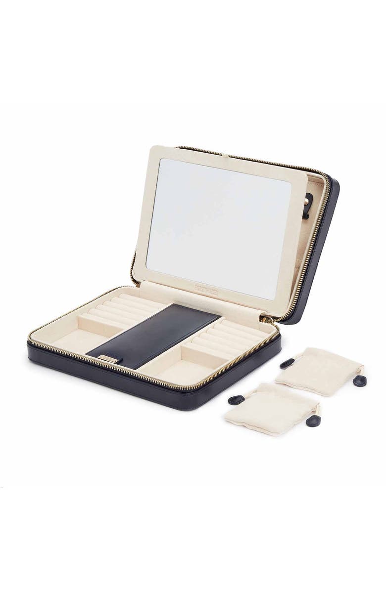 WOLF Maria Large Zip Jewelry Case, Alternate, color, Navy