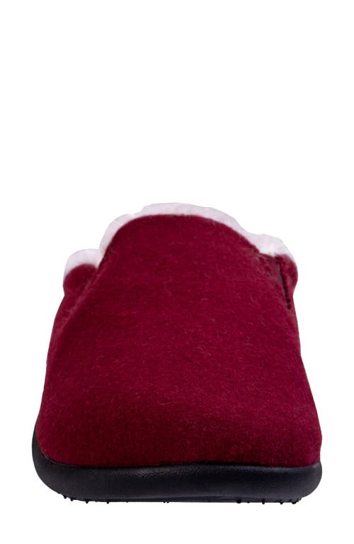 Revitalign Dundee Cozy Faux Shearling Lined Slipper In Burgundy