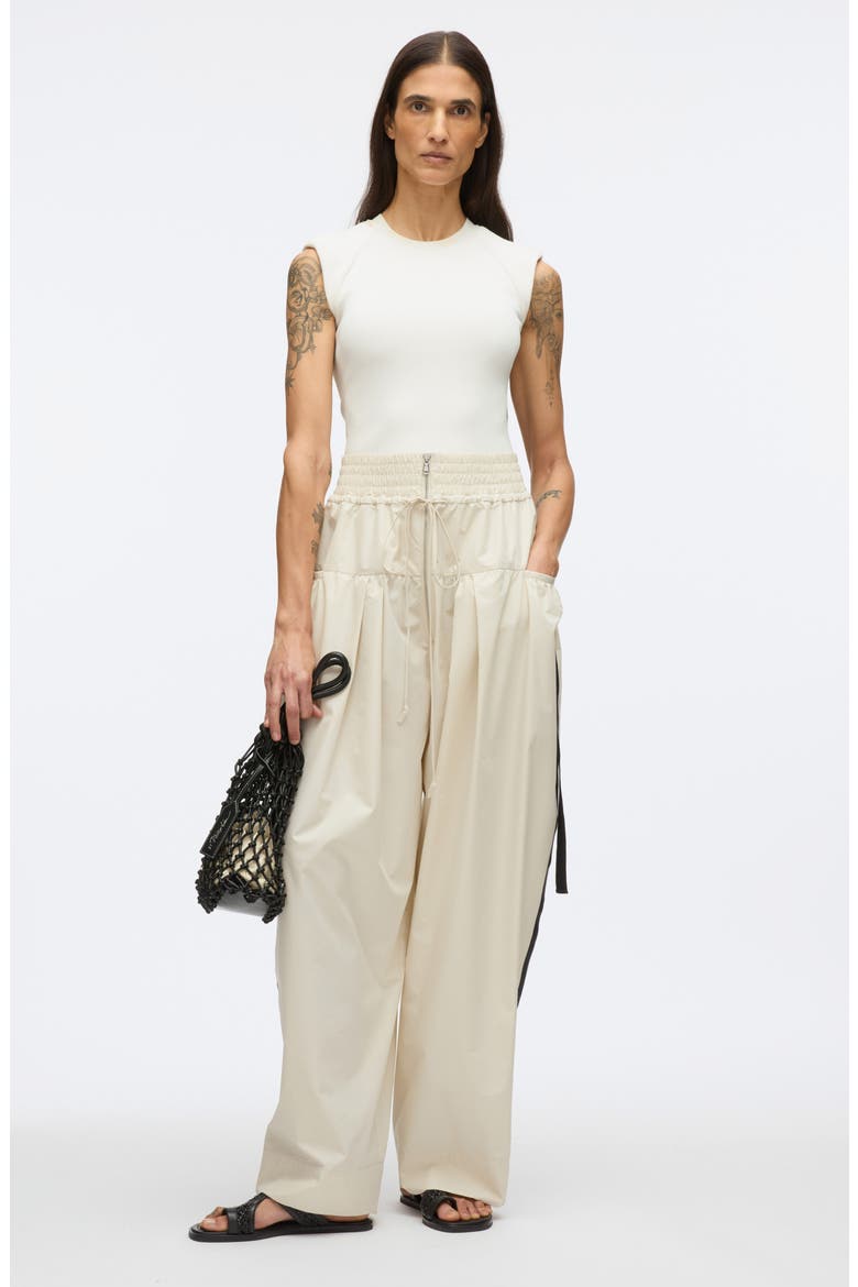 Wide Leg Zip Front Pants, Alternate, color, STONE