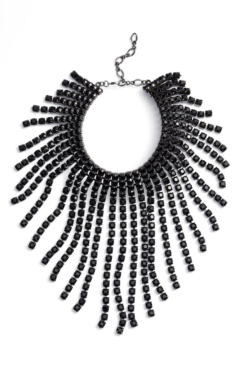 CRISTABELLE Graduated Fringe Statement Necklace, Main, color, 