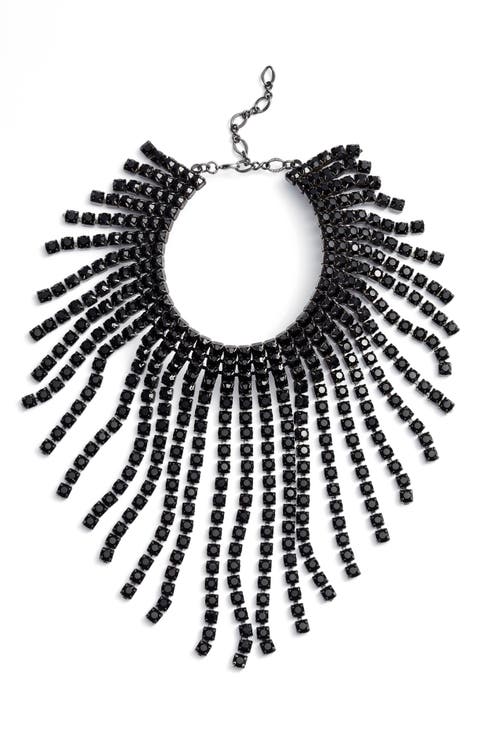 Graduated Fringe Statement Necklace