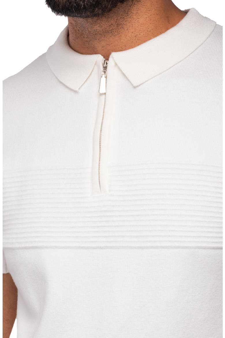 Zip Polo Sweater, Alternate, color, WHITE