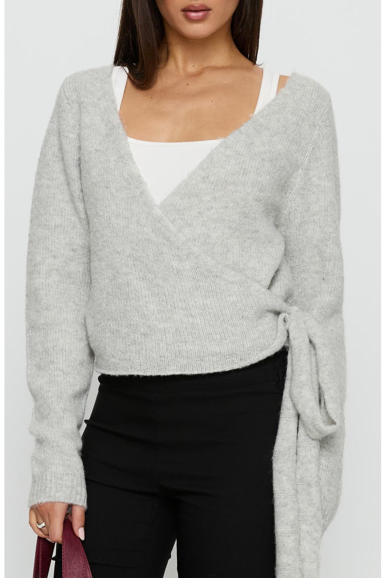 Tonee Wrap Cardigan, Main, color, GREY