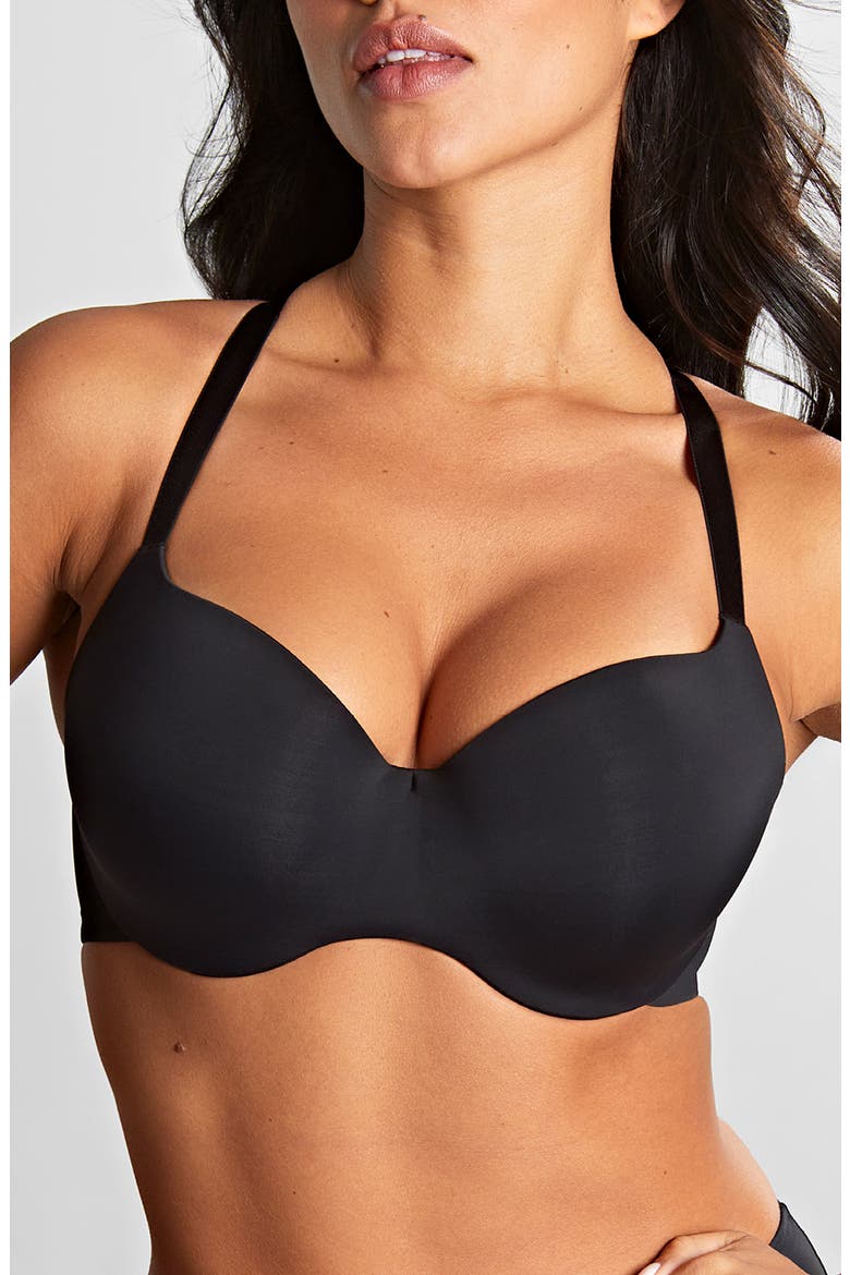 365 Underwire Smooth & Seamless T-Shirt Bra, Main, color, BLACK