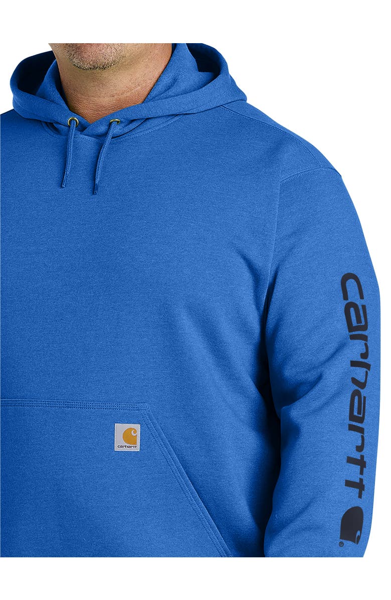 Carhartt Big & Tall Midweight Logo-Sleeve Hooded Sweatshirt, Alternate, color,
