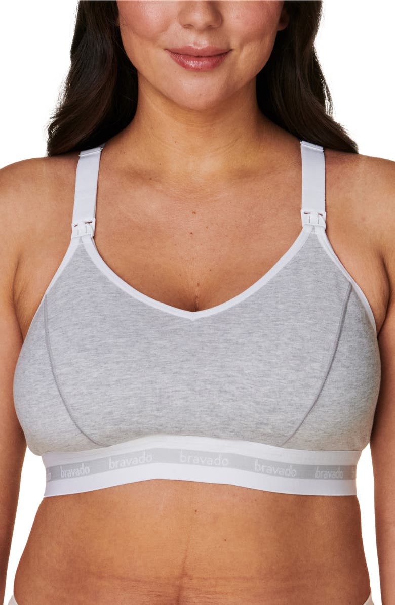 Bravado Designs Original Organic Cotton Blend Pumping & Nursing Bra, Main, color, Dove Heather