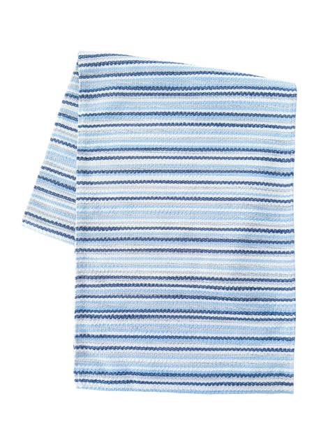 Blue Yacht Stripe Indoor Outdoor Table Runner