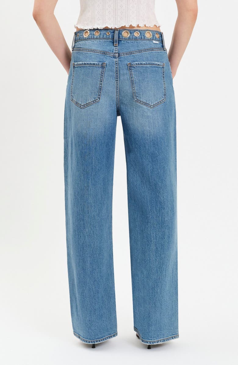 DAZE 1999 Ripped High Waist Straight Leg Jeans, Alternate, color, No Rules