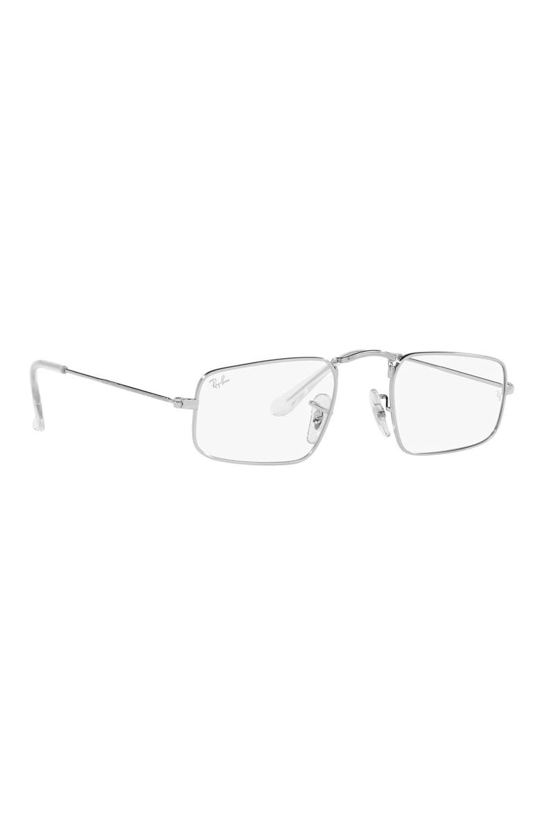 RX3957V 49mm Rectangle Optical Glasses, Alternate, color, SILVER