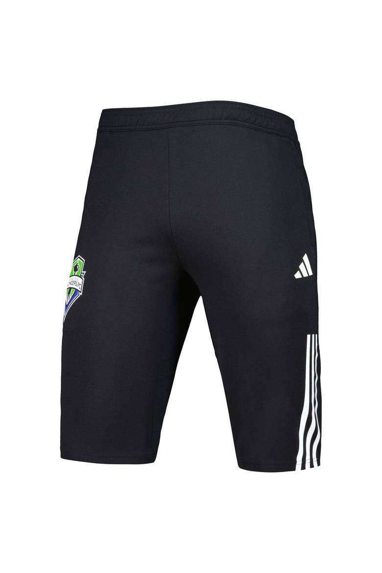 Men's adidas Black Seattle Sounders FC 2023 On-Field Training AEROREADY Half Pants, Alternate, color, Black