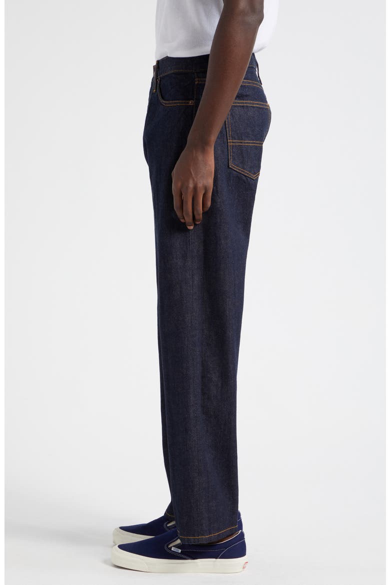 Selvedge Straight Leg Jeans, Alternate, color, INDIGO