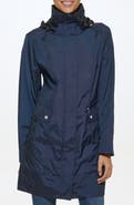 Cole Haan Signature Back Bow Packable Hooded Raincoat