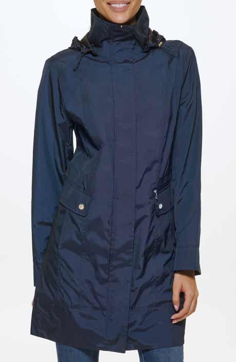 Cole Haan Signature Back Bow Packable Hooded Raincoat