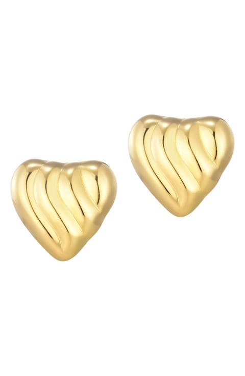 Heart Statement Stud Earrings