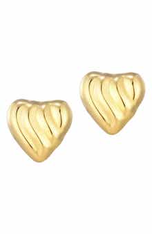 Adornia Heart Statement Stud Earrings