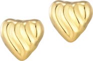 Adornia Heart Statement Stud Earrings
