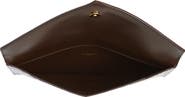 Saint Laurent Paris Croc Embossed Leather Pouch