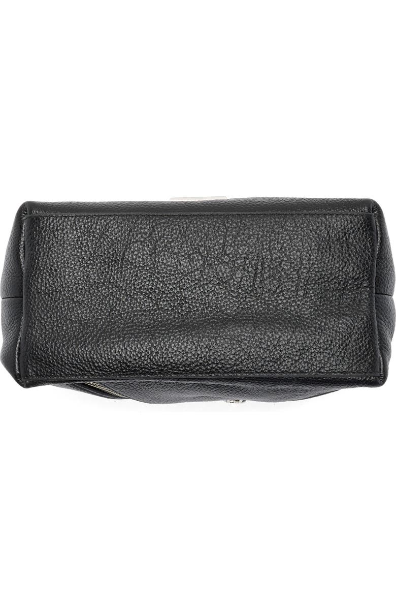 Rebecca Minkoff Micro Moto Leather Satchel, Alternate, color, Black