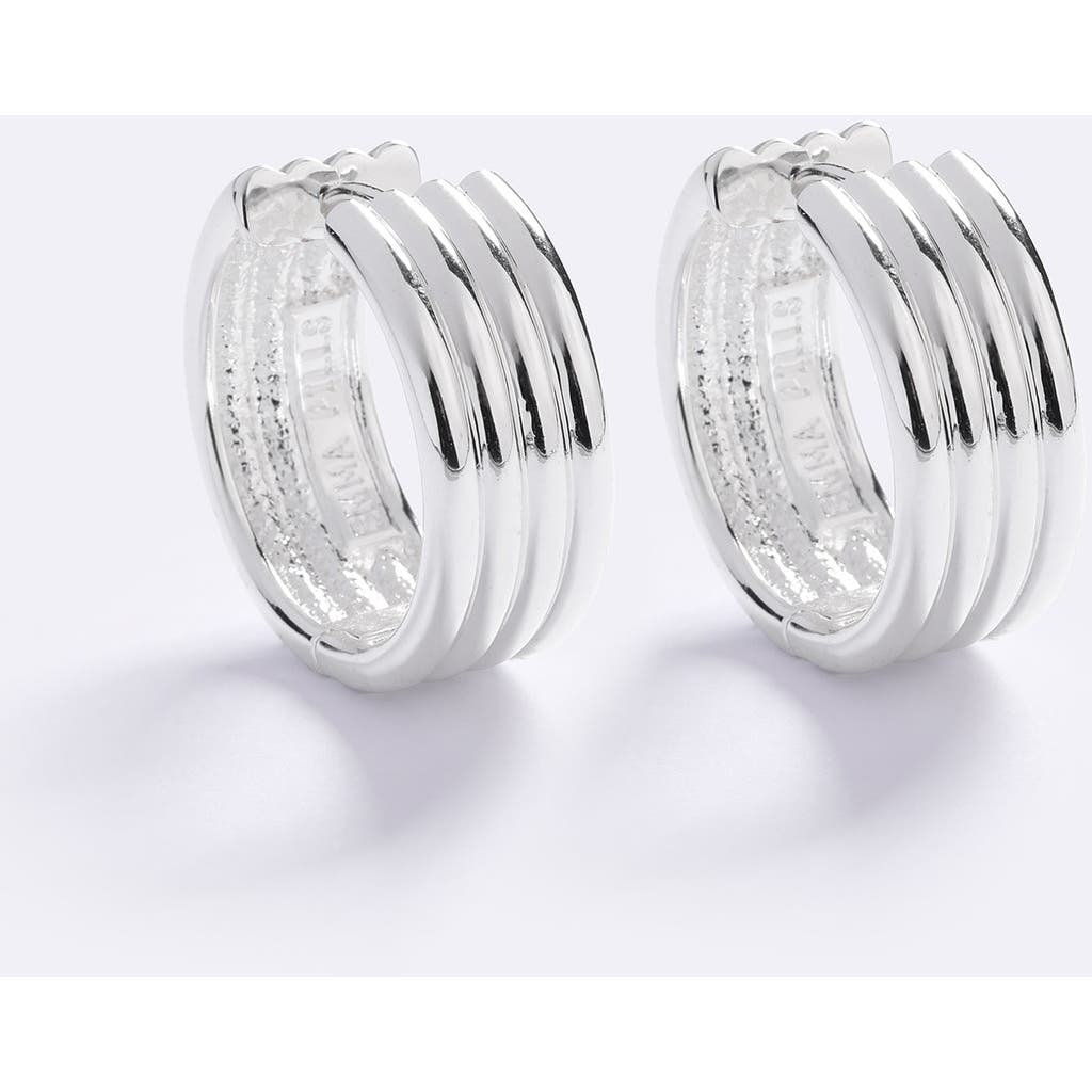 Emma Pills Bondi Waves Hoops In Metallic