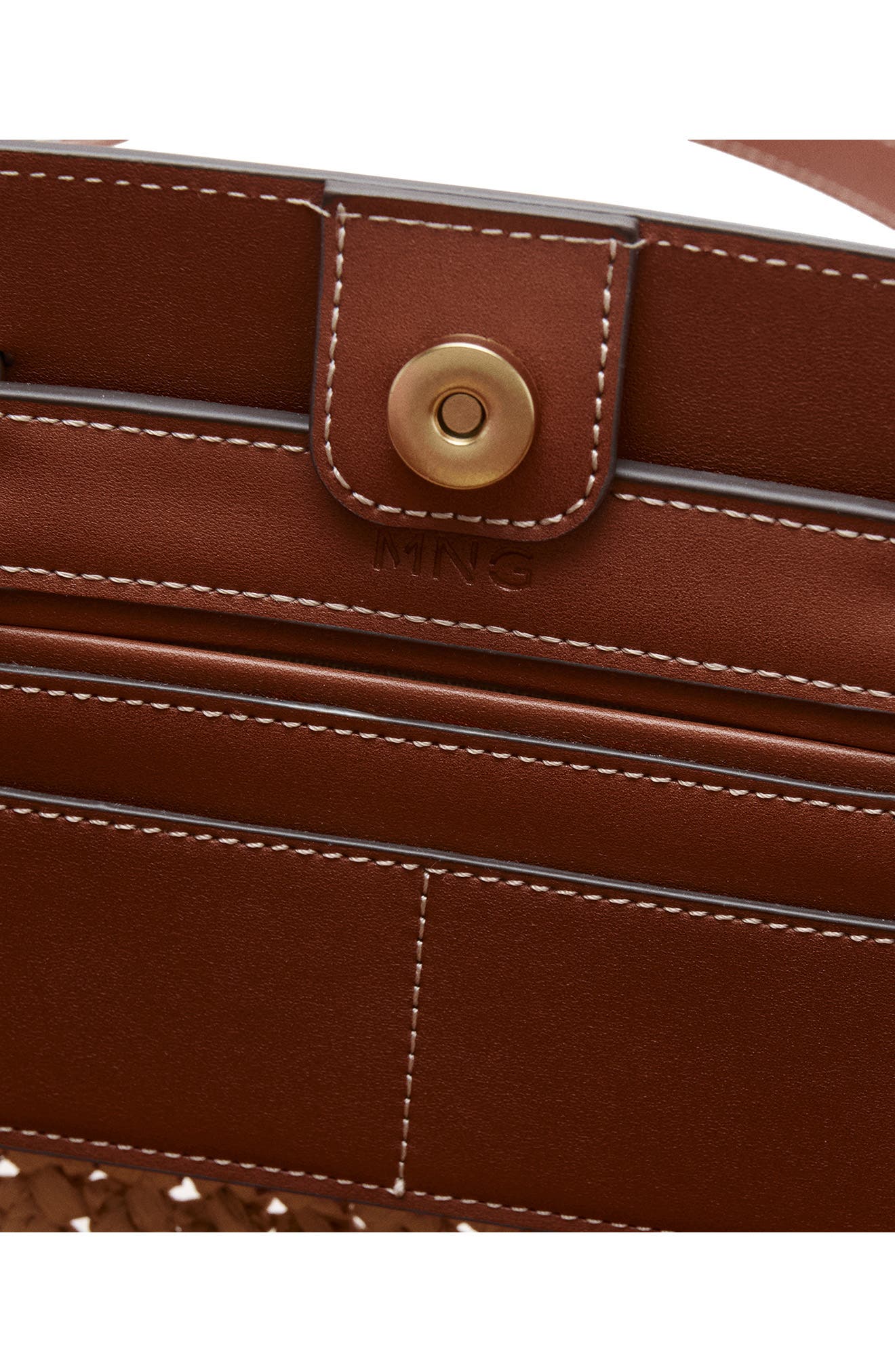 Natural Fiber Tote Bag, Alternate, color, LEATHER