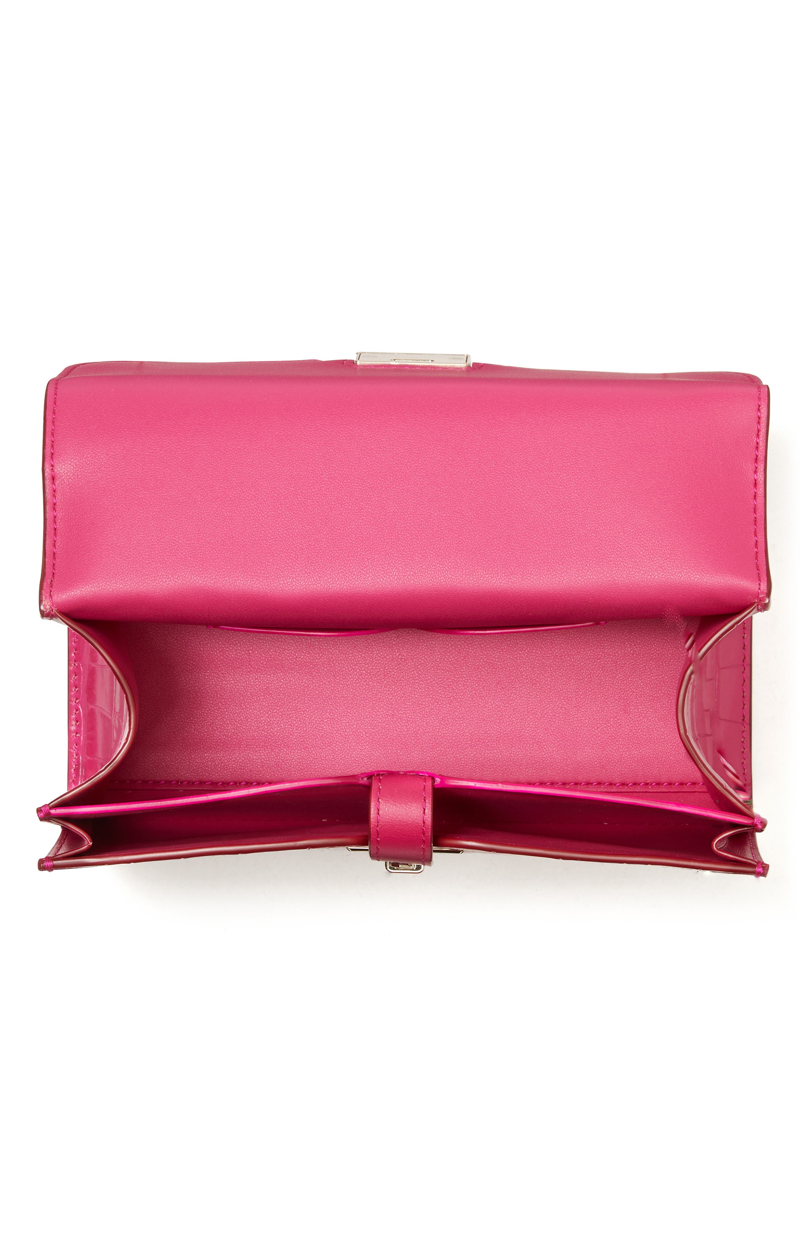 Kate Spade New York lovitt croc embossed small top handle bag, Alternate, color, 