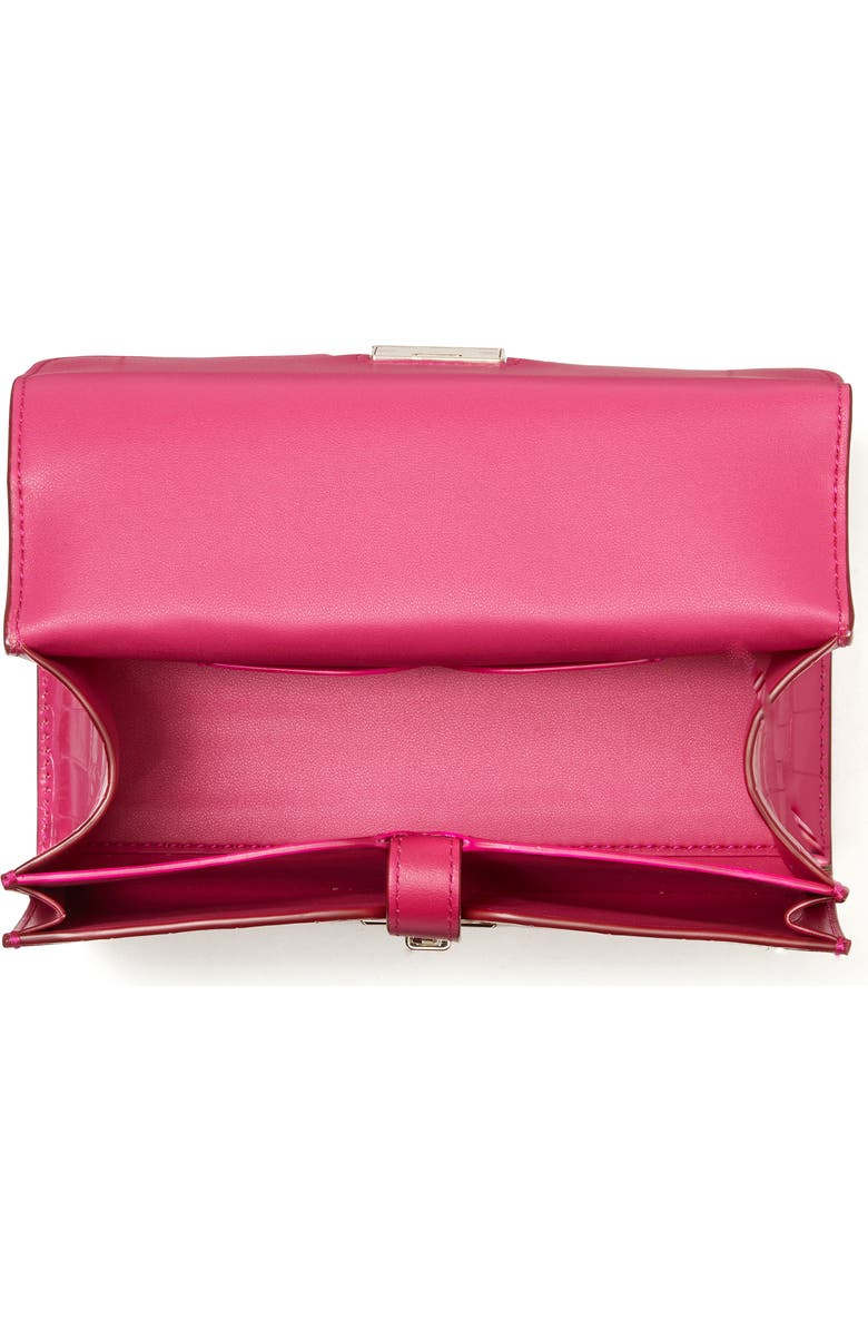 Kate Spade New York lovitt croc embossed small top handle bag, Alternate, color,