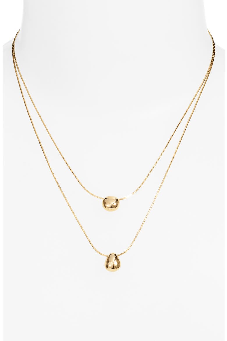 Demi Fine Double Droplet Layered Necklace, Alternate, color, 14K GOLD PLATED