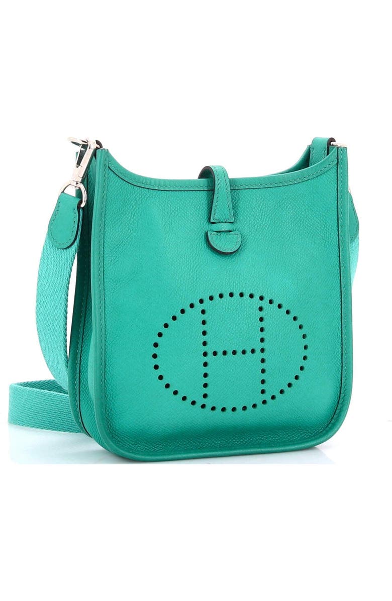 Pre-Owned Hermes Evelyne Bag Gen III Epsom TPM, Alternate, color, Bleu Paon