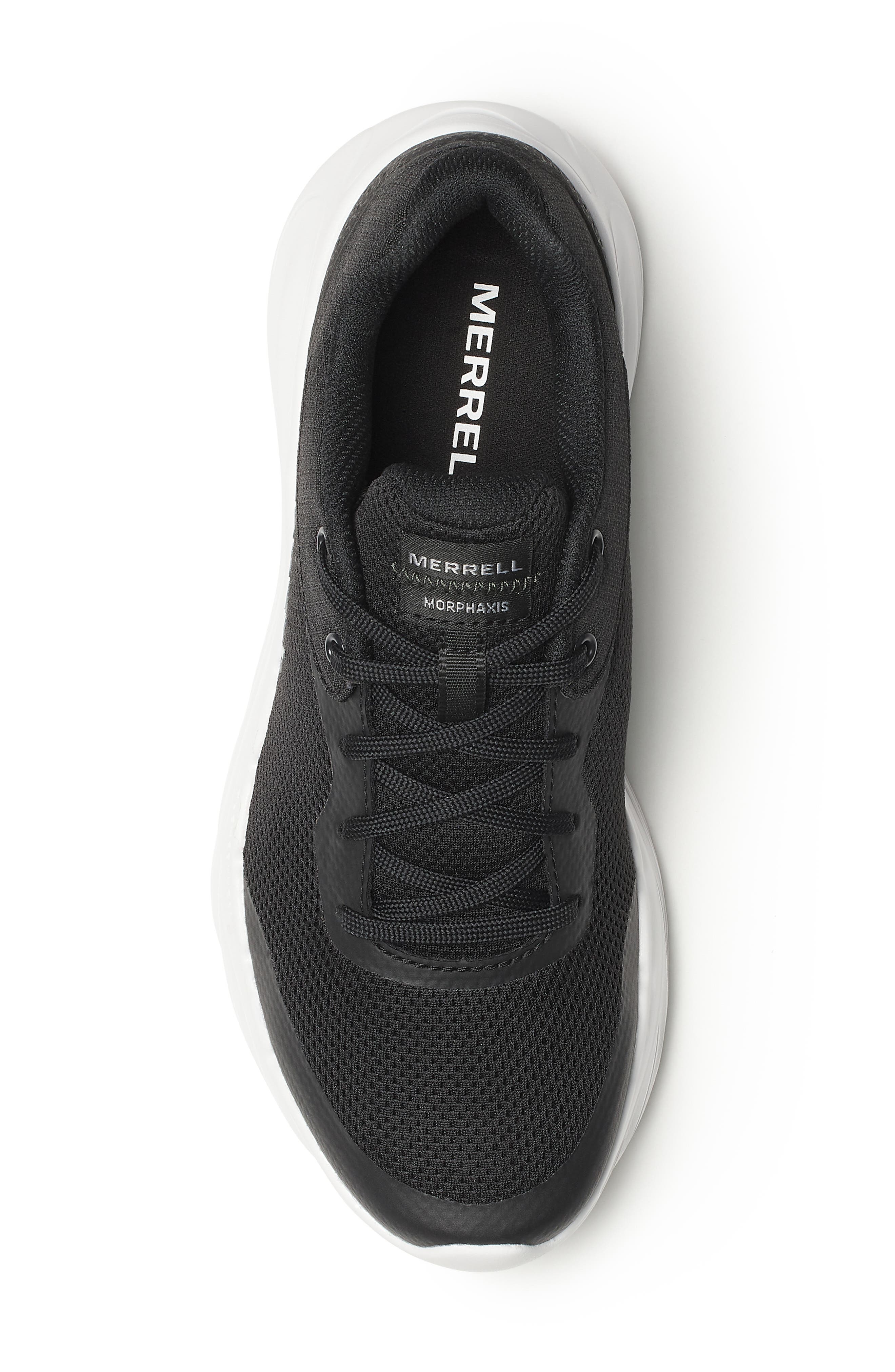 Merrell Morphaxis Trail Running Shoe, Alternate, color, Black/ White