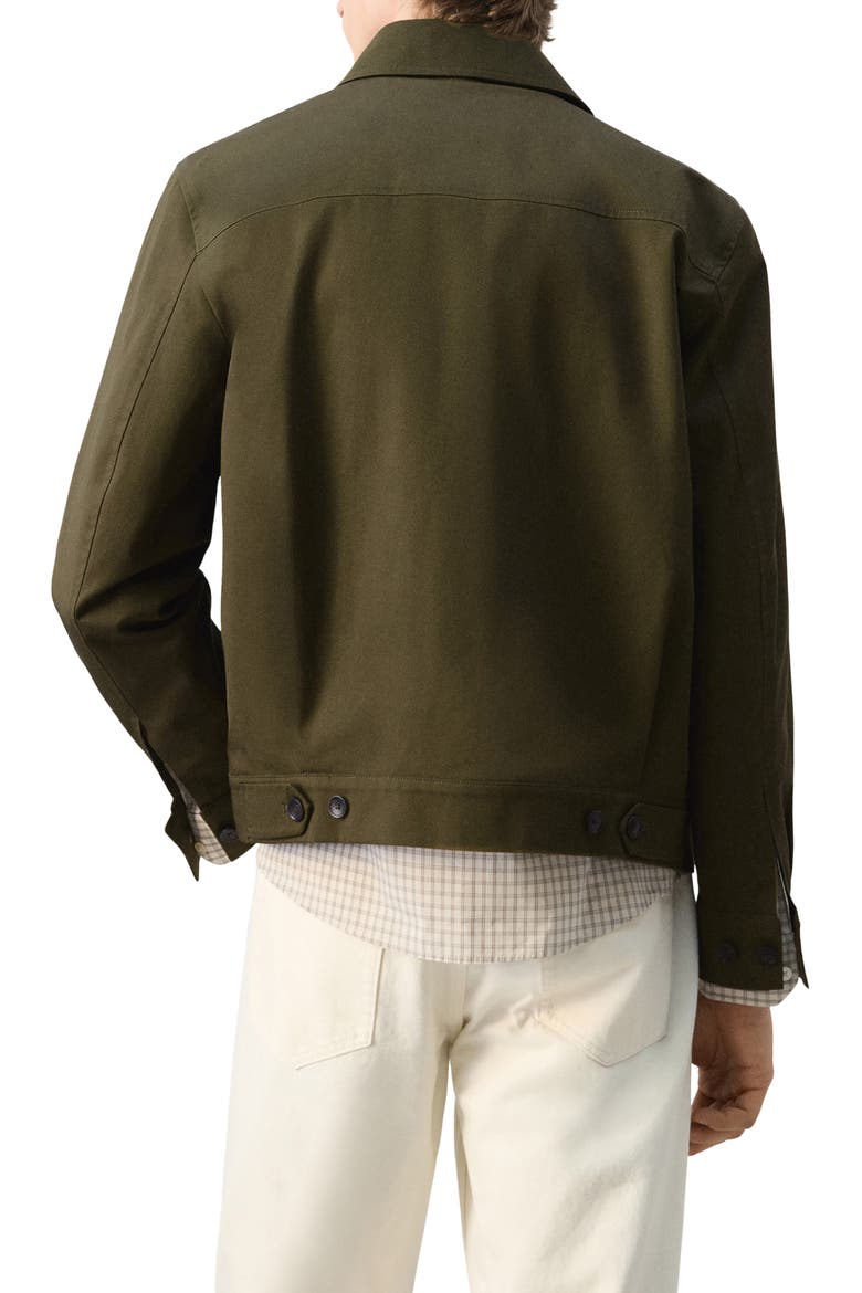 Water Repellent Cotton Twill Jacket, Alternate, color, OLIVE GREEN