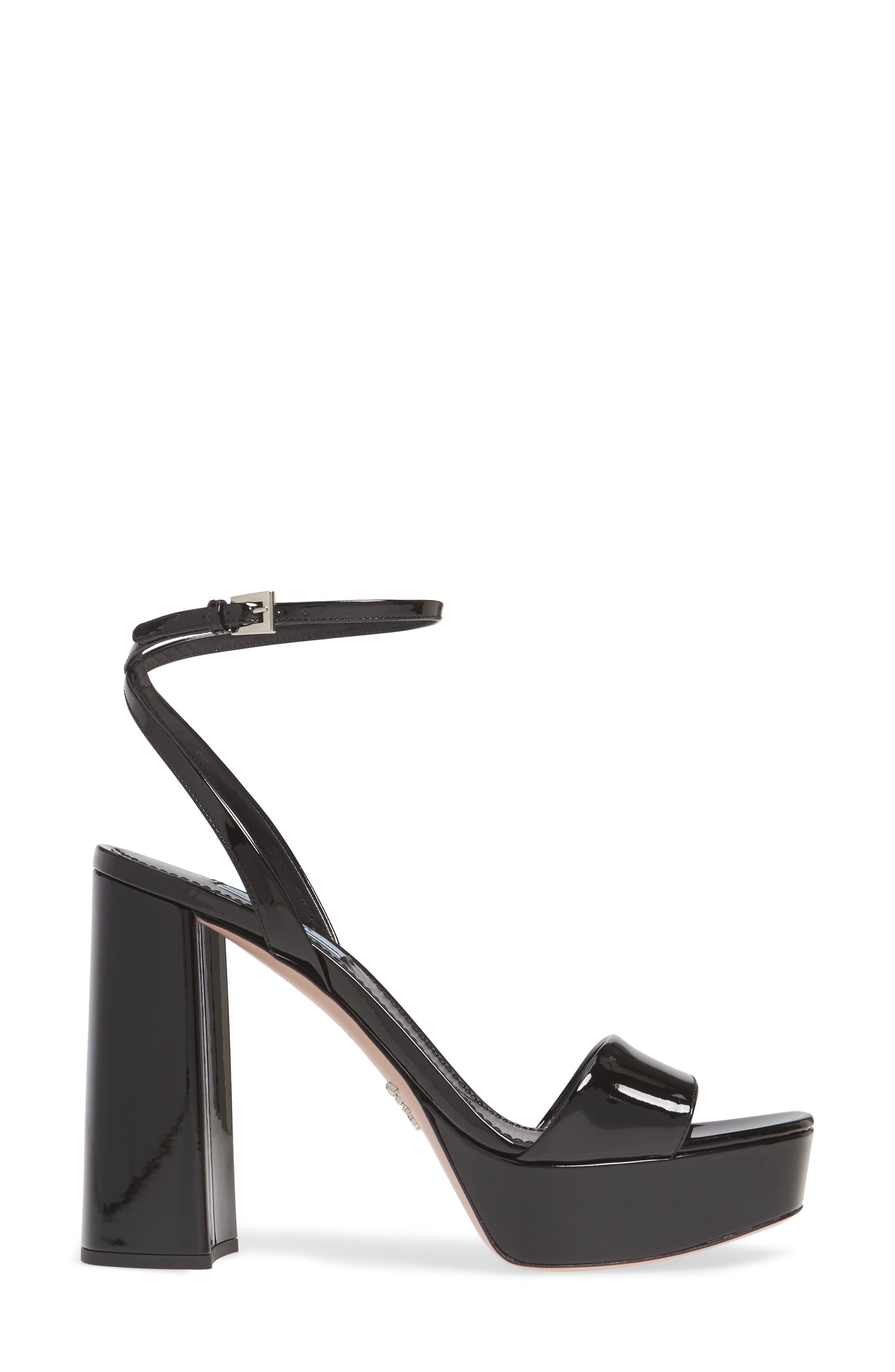 Prada Ankle Strap Platform Sandal, Alternate, color, 