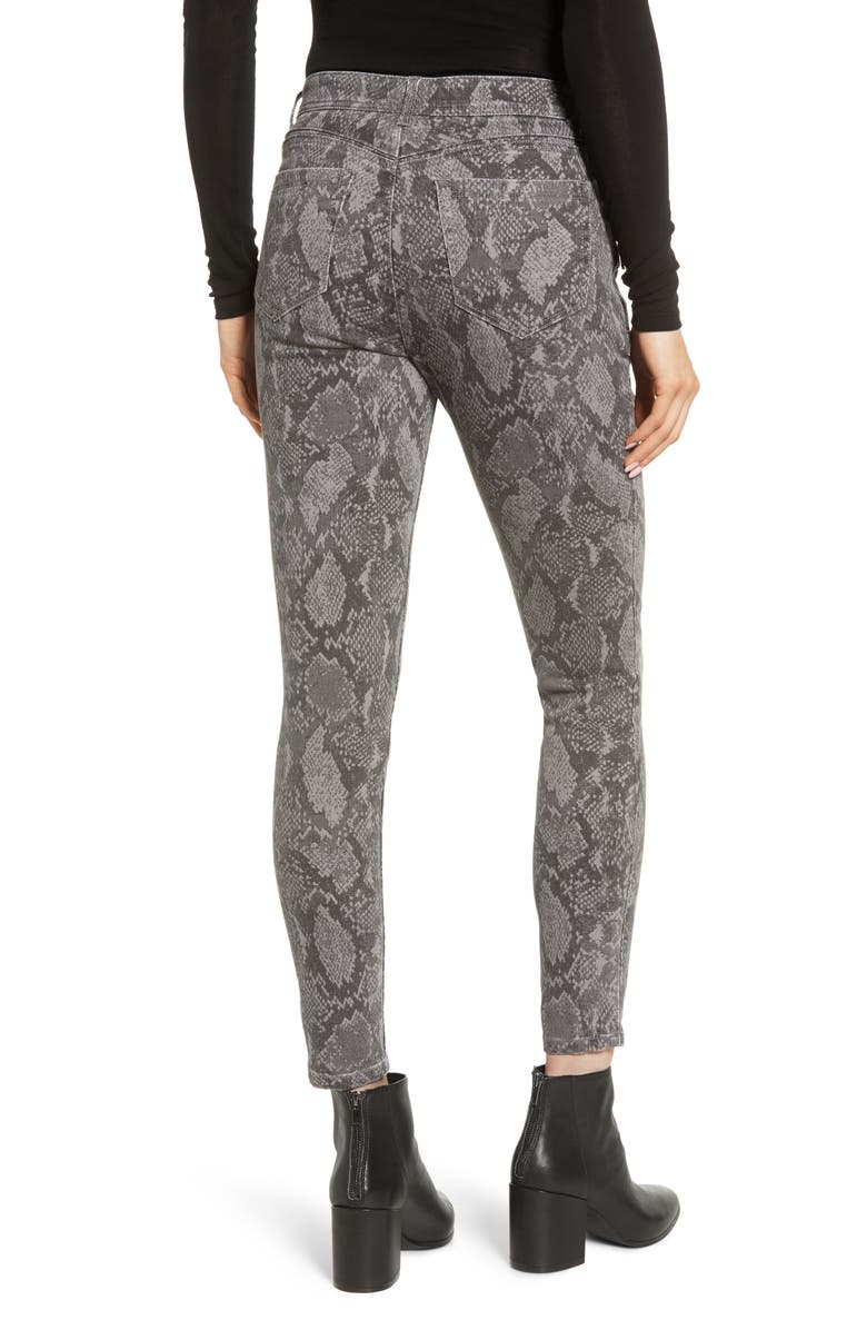 Wit & Wisdom Ab-Solution Print Side Zip Ankle Skinny Jeans, Alternate, color,