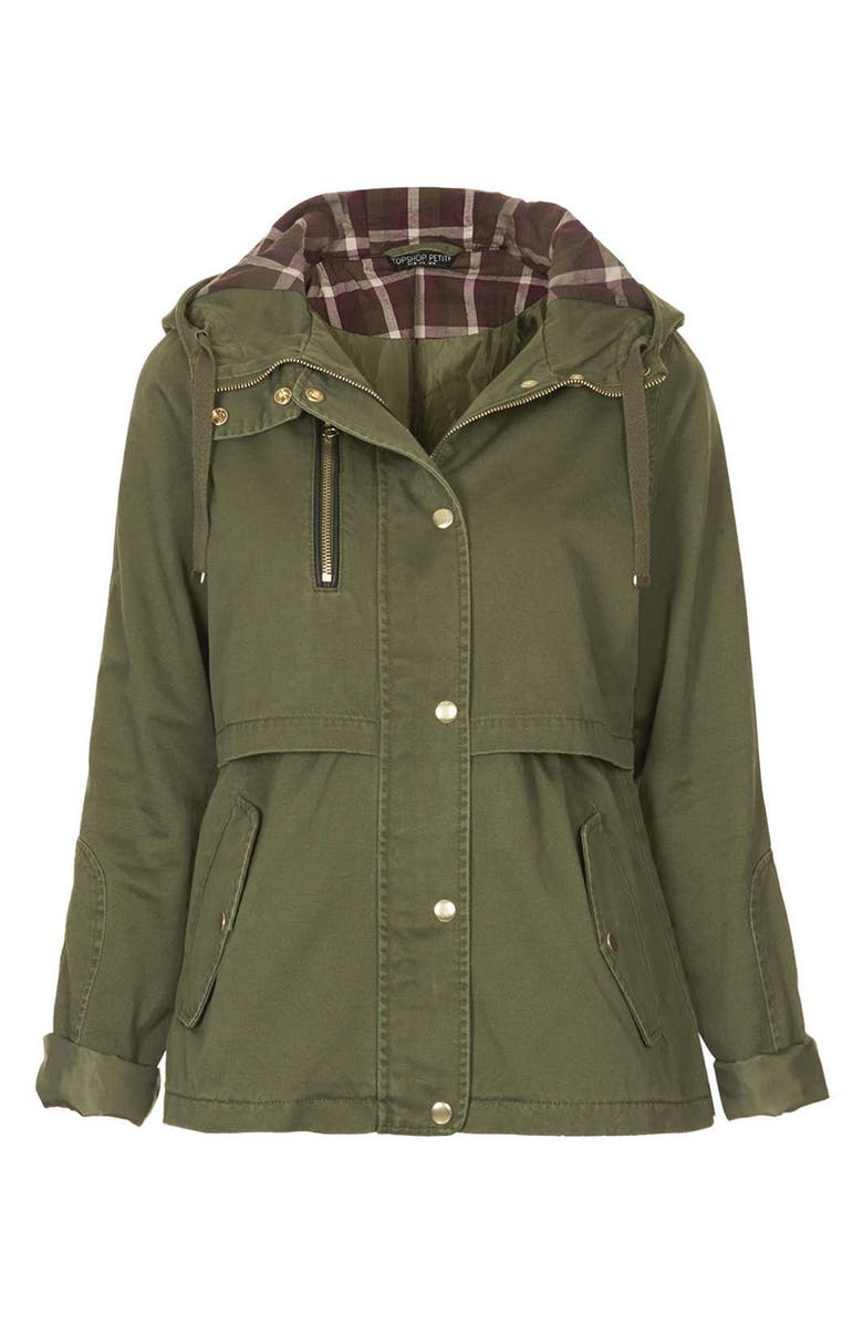 Topshop 'Wilbert' Lightweight Parka, Alternate, color,