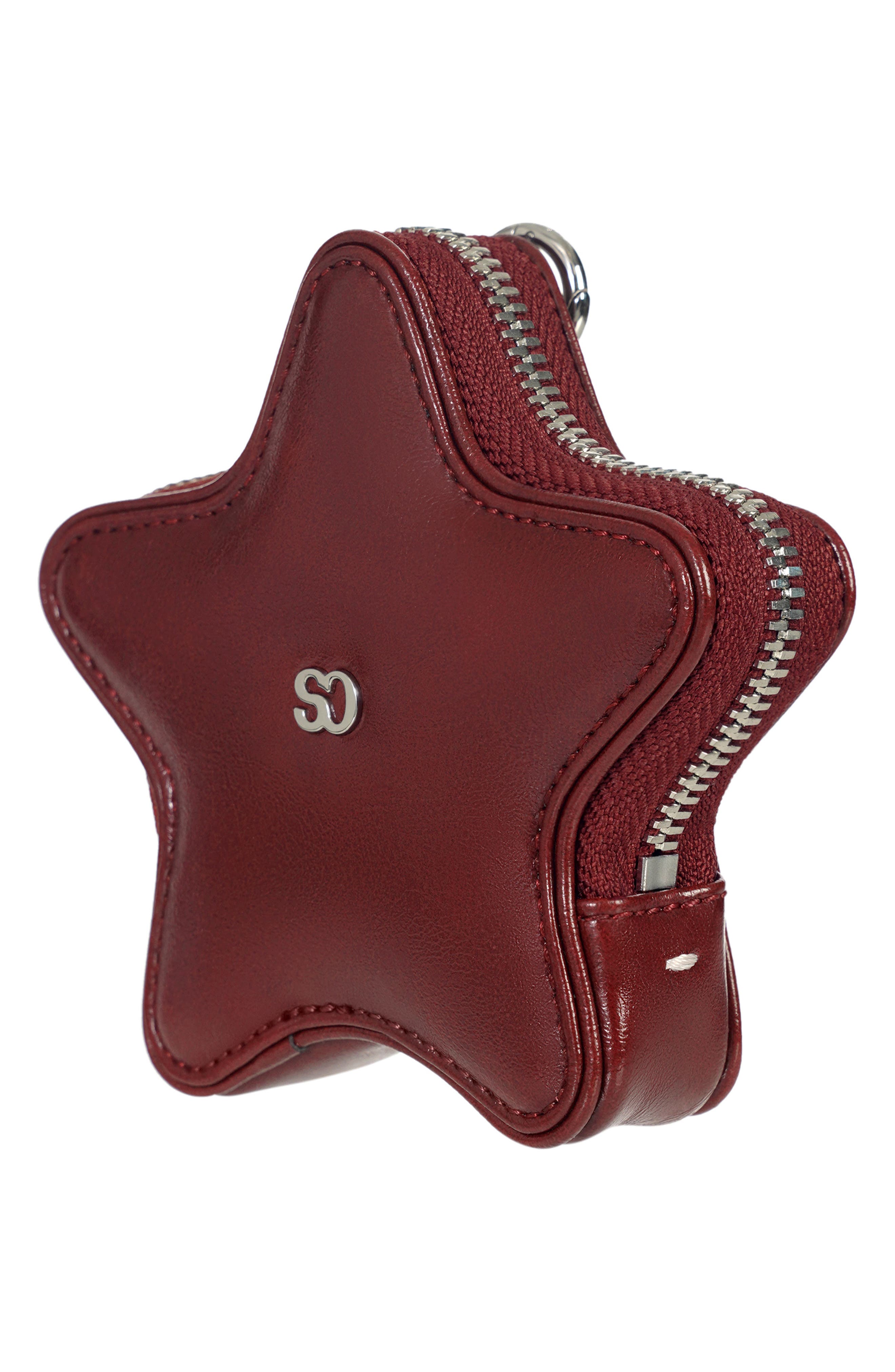 Stand Oil Star Faux Leather AirPods Case, Alternate, color, Red Wine