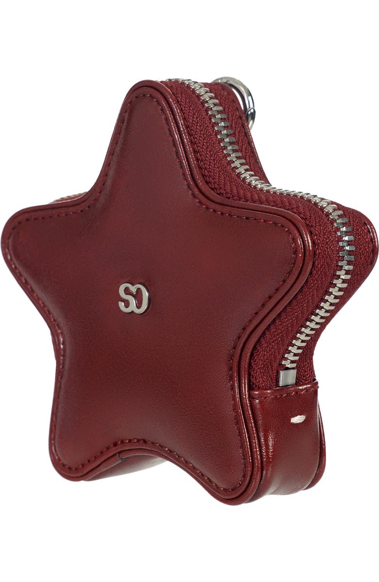 Stand Oil Star Faux Leather AirPods Case, Alternate, color, Red Wine
