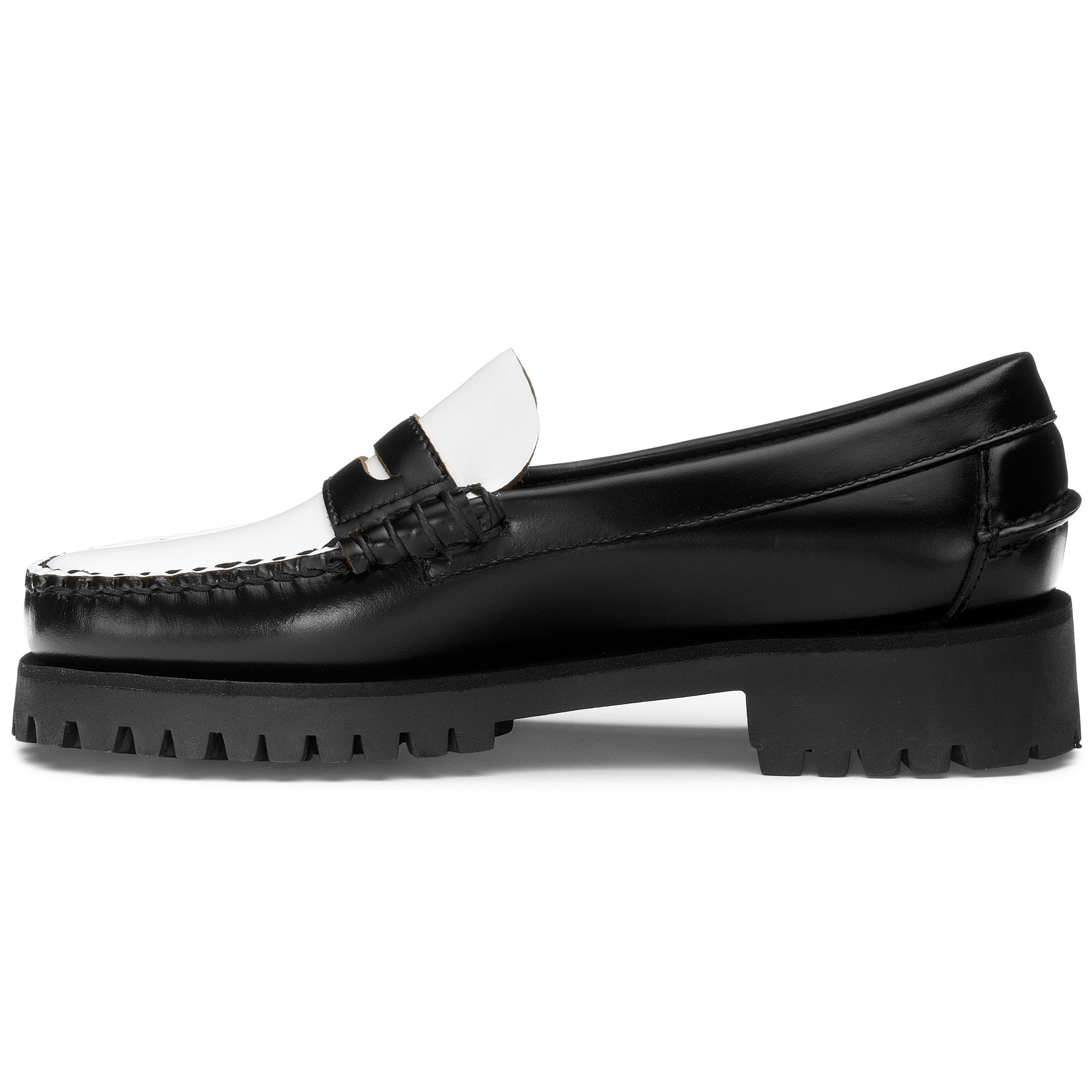 Sebago Dan Lug Loafer, Alternate, color, Black-White