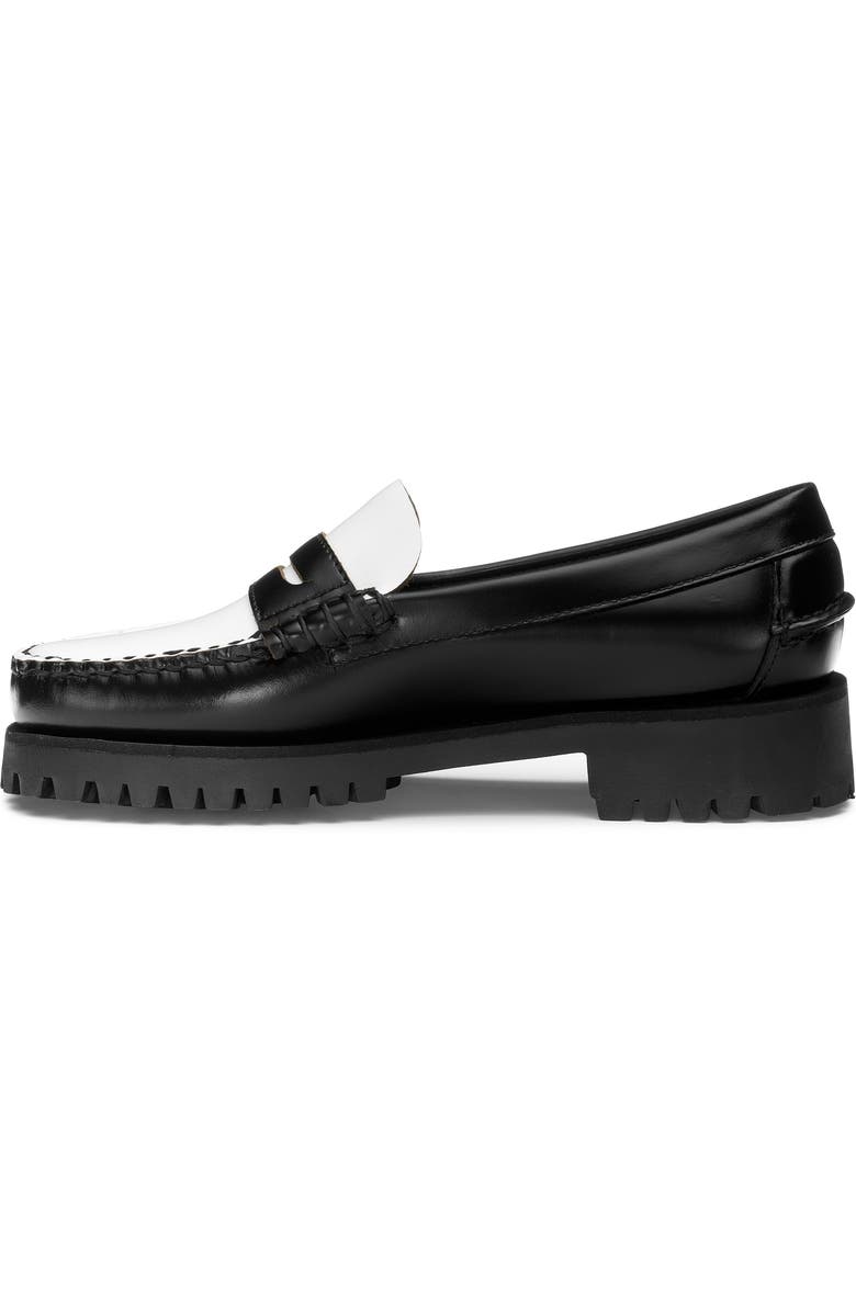 Sebago Dan Lug Loafer, Alternate, color, Black-White