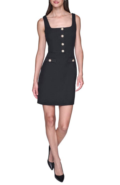 Tweed Knit Sheath Minidress