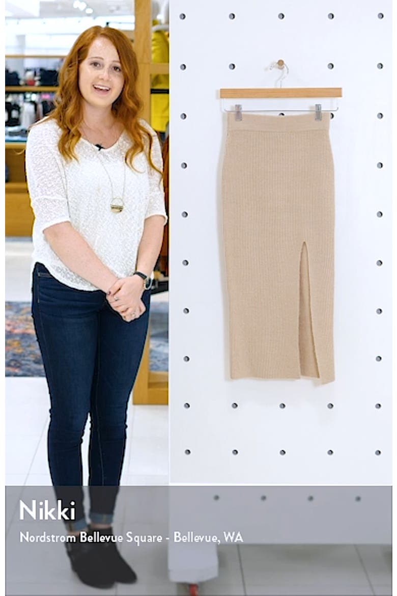 Split Sweater Midi Skirt video