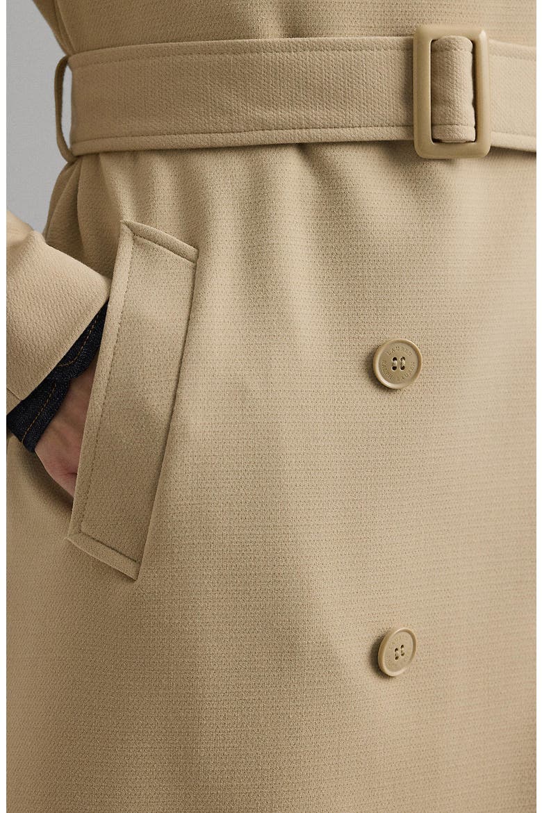 Crepe Belted Coat, Alternate, color, EXPLORER S