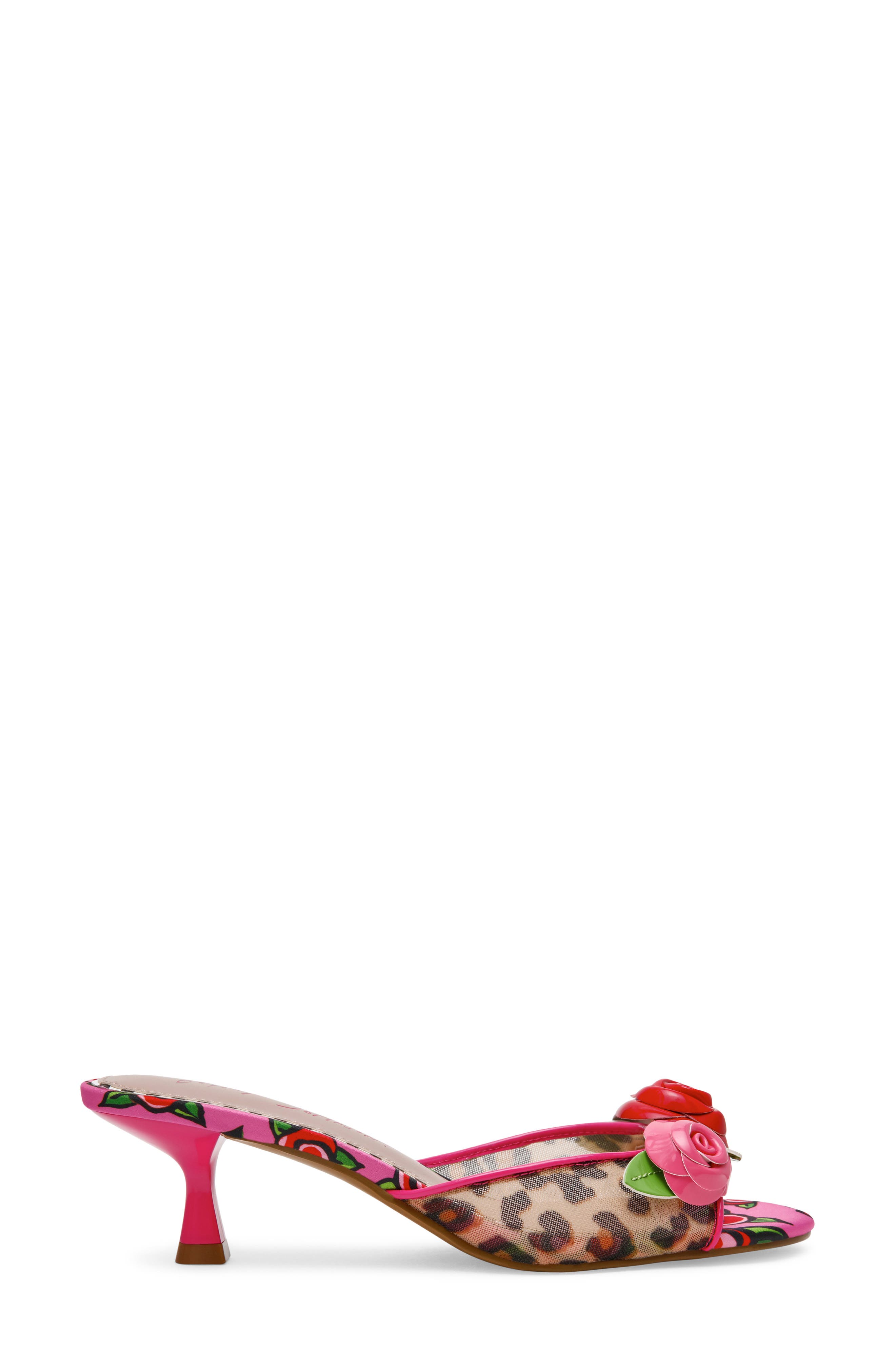Betsey Johnson Lambert Flower Embellished Sandal, Alternate, color, 