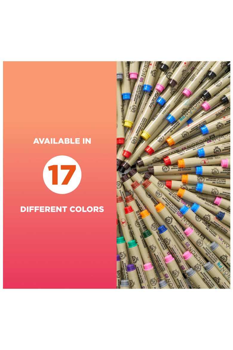 Pigma Micron Color Pen Set, 73 Count Fineliner Artist Gift Set., Alternate, color, Multicolor