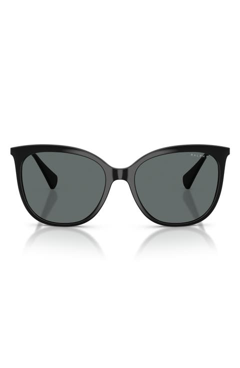 56mm Polarized Butterfly Sunglasses