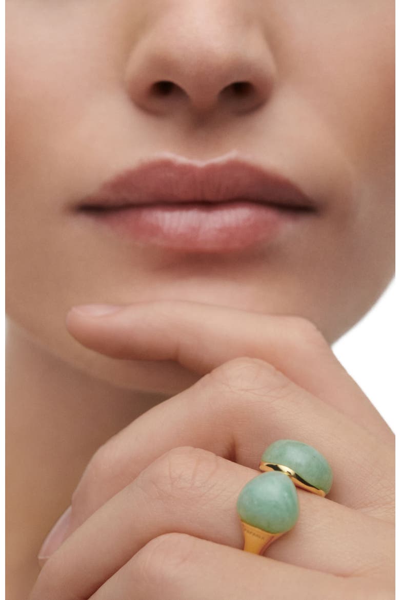 Gravity Stone Ring, Alternate, color, Green Aventurine